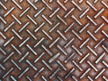 Rusty ve grunge beyaz arka plan üzerinde izole sac, çelik 