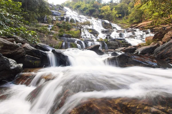 Cachoeira tropical na floresta tropical — Fotografia de Stock