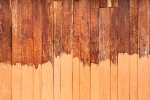 Pintura sin terminar tablones de madera textura, fondo de madera —  Fotos de Stock