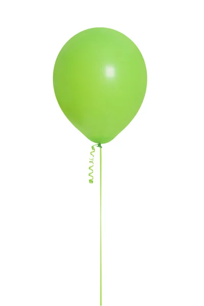 Zielony balon na białym tle — Zdjęcie stockowe