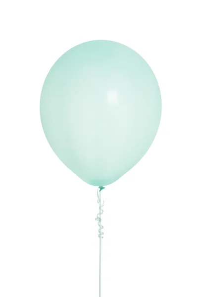 Ballon d'hélium bleu-vert isolé Images De Stock Libres De Droits