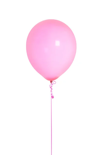 Ciemności hel różowy balon na białym tle Zdjęcia Stockowe bez tantiem