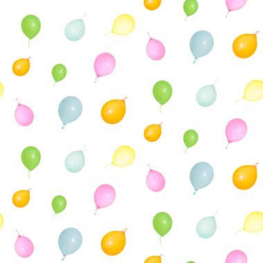 Renkli balonlar izole kare desen
