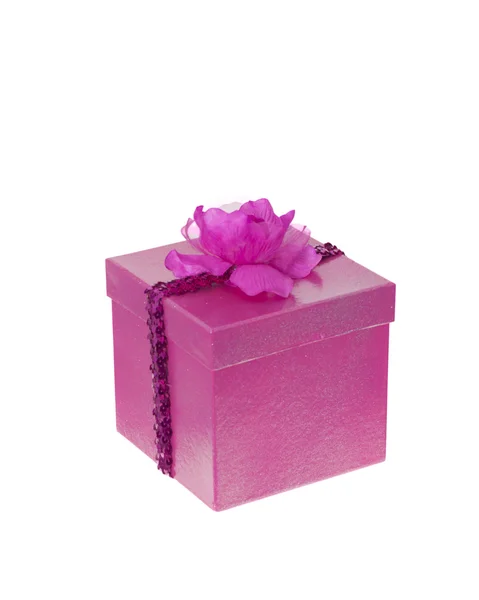 Pink Birthday Gift Box isolated Stock Picture