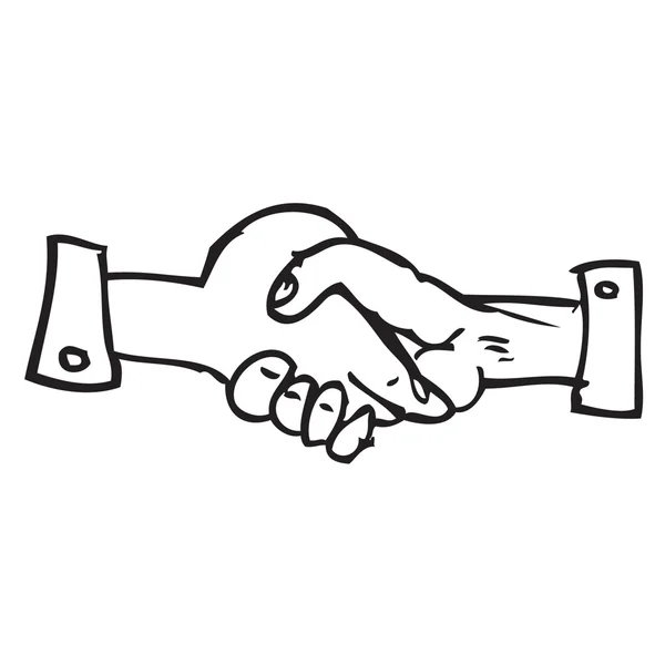 Handshake doodle — Stock vektor