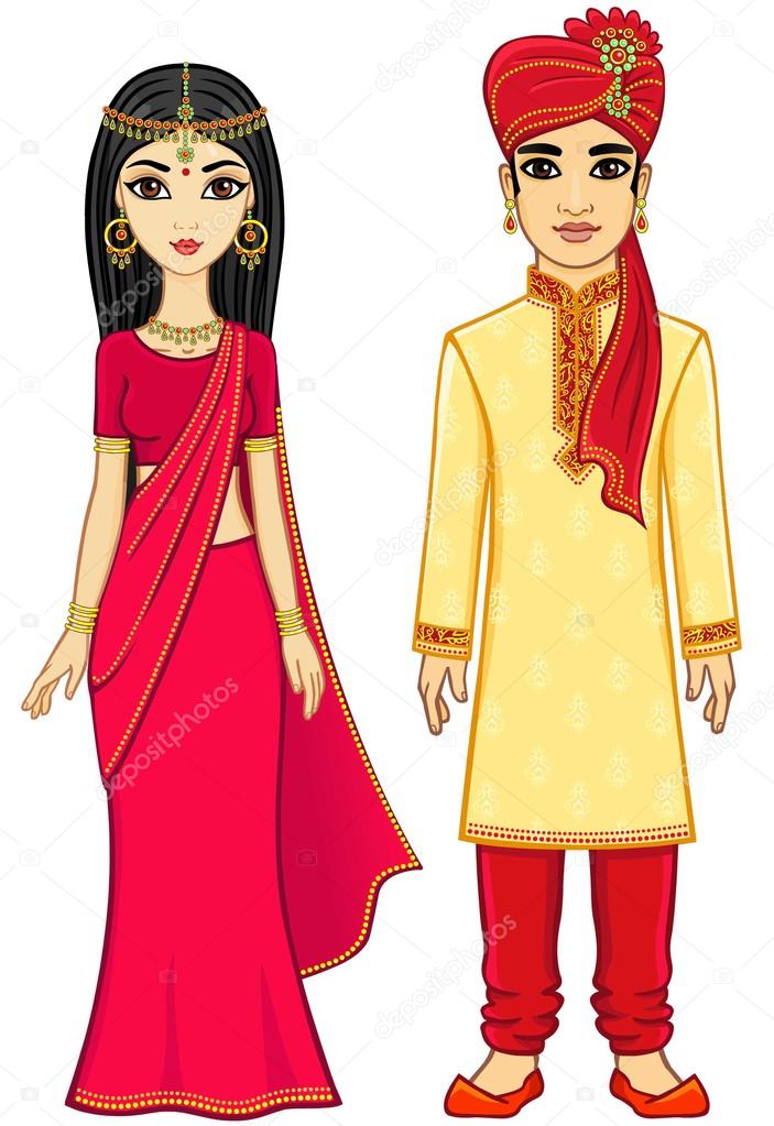 Animation Indian family. Full growth. Isolated on a white background. Stock  Vector Image by ©Roomyana #111093218