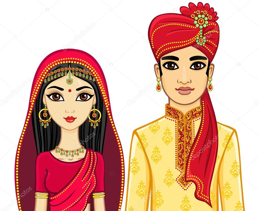Portrait of an animation Indian family. Stock Vector Image by ©Roomyana  #111093324