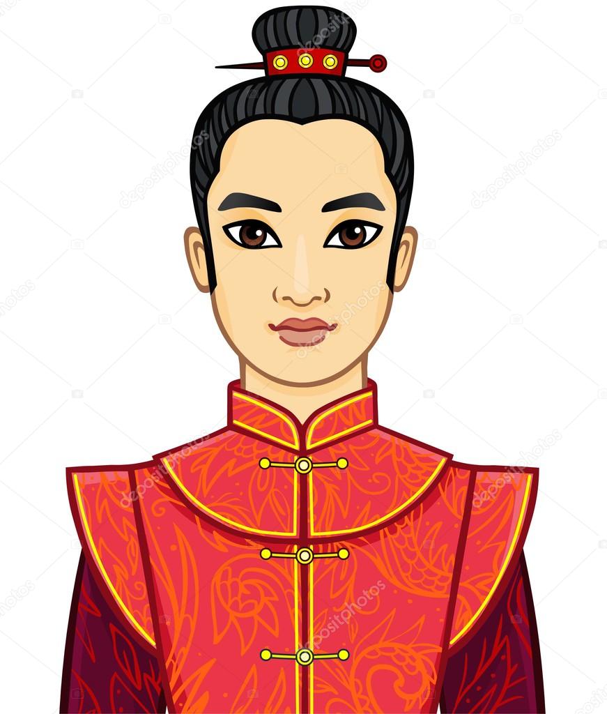 Animation portrait of the Chinese man in traditional clothes with an ancient hairstyle. Isolated on a white background. Stock Vector Image by ©Roomyana #111094904 Animation portrait of the Chinese man in traditional clothes with an ancient hairstyle. Isolated on a white background. Stock Vector Image by ©Roomyana #111094904