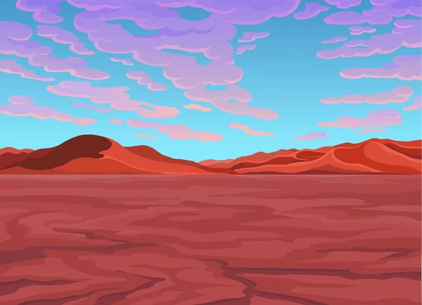 Paisaje del desierto. Ilustración vectorial . — Archivo Imágenes Vectoriales