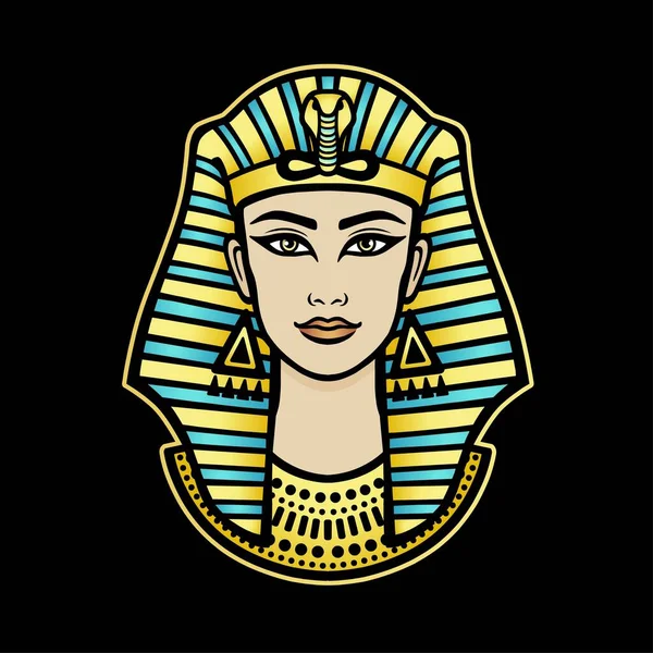 Gambar Warna Animasi Wanita Mesir Yang Cantik Ilustrasi Vektor Diisolasi Stok Vektor Bebas Royalti