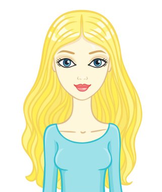 Animation beautiful girl vector Animation beautiful girl vector