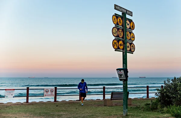 Umhlanga promenáda nápis-informace — Stock fotografie