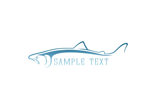 Fish silhouette logo — Stock Vector