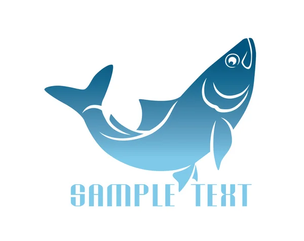 Logotipo del pescado de arenque — Vector de stock