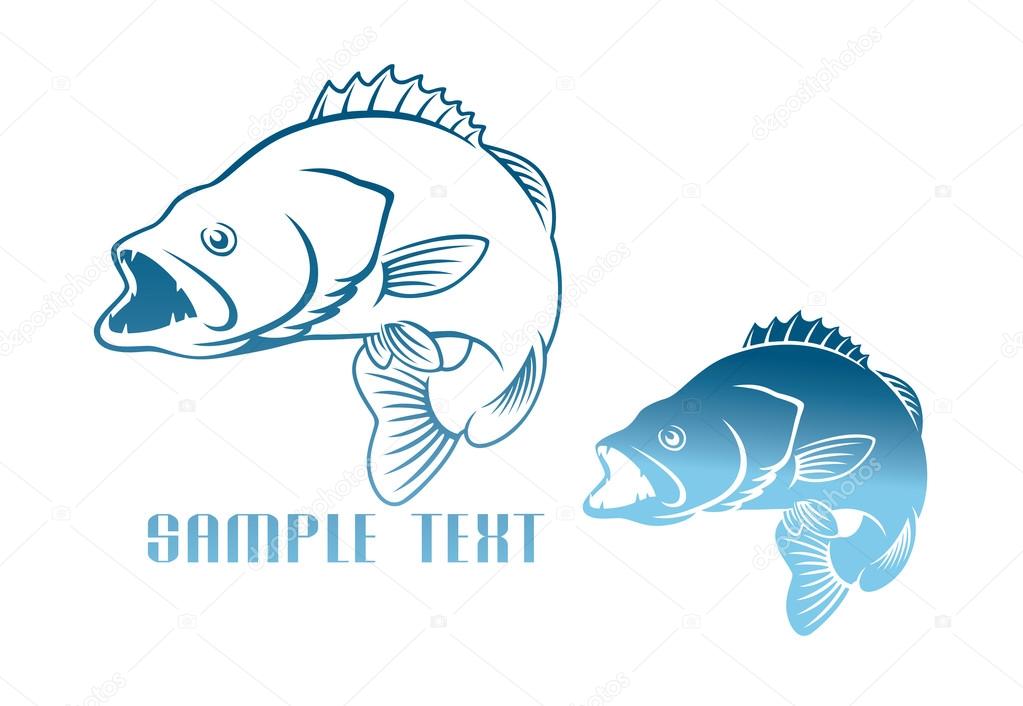 Download Silhouette of perch fish — Stock Vector © kvasay #100844726