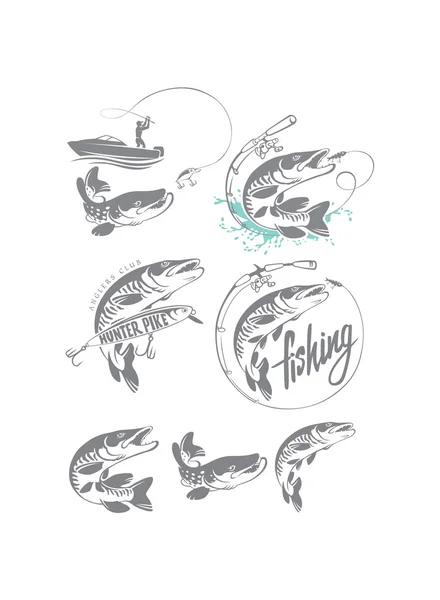 Pike logolar set balık