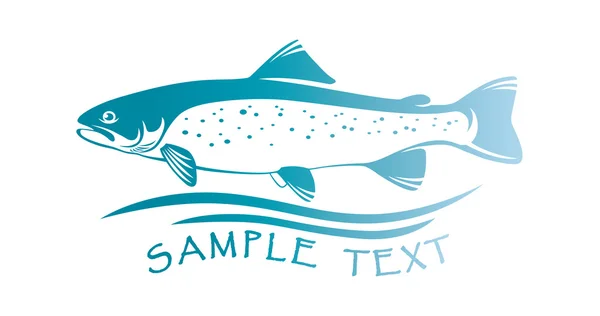 Fish trout icon — Stock Illustration Fish trout icon Stock Vector
