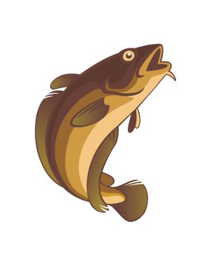 Cod fish logo clipart