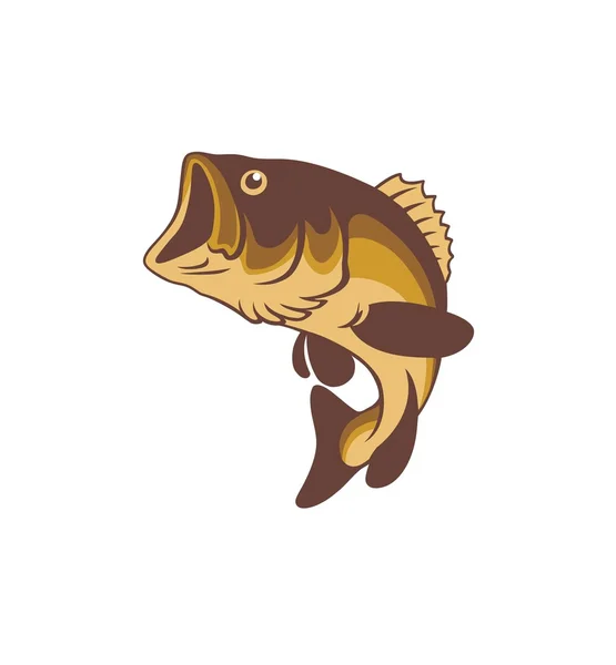 Емблема бас риби — стоковий вектор