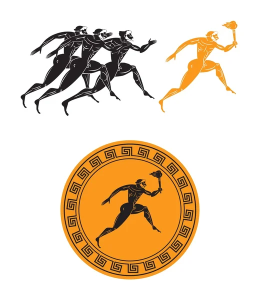 Logotipos de chama olímpica — Vetor de Stock