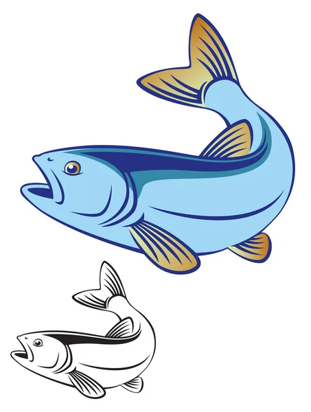 Pescado chub — Vector de stock