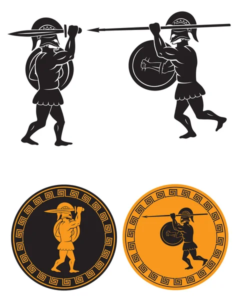 Kampf zwischen zwei Gladiatoren — Stockvektor