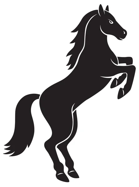 Arabian black horse — Stock Vector