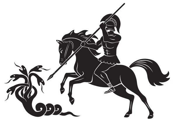 Hercule et l'Hydre — Image vectorielle