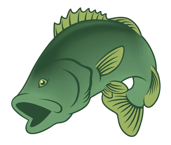 Fish bass icon — Stock Vector