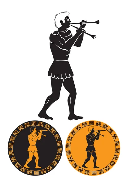 Музыкант Древней Греции — стоковый вектор