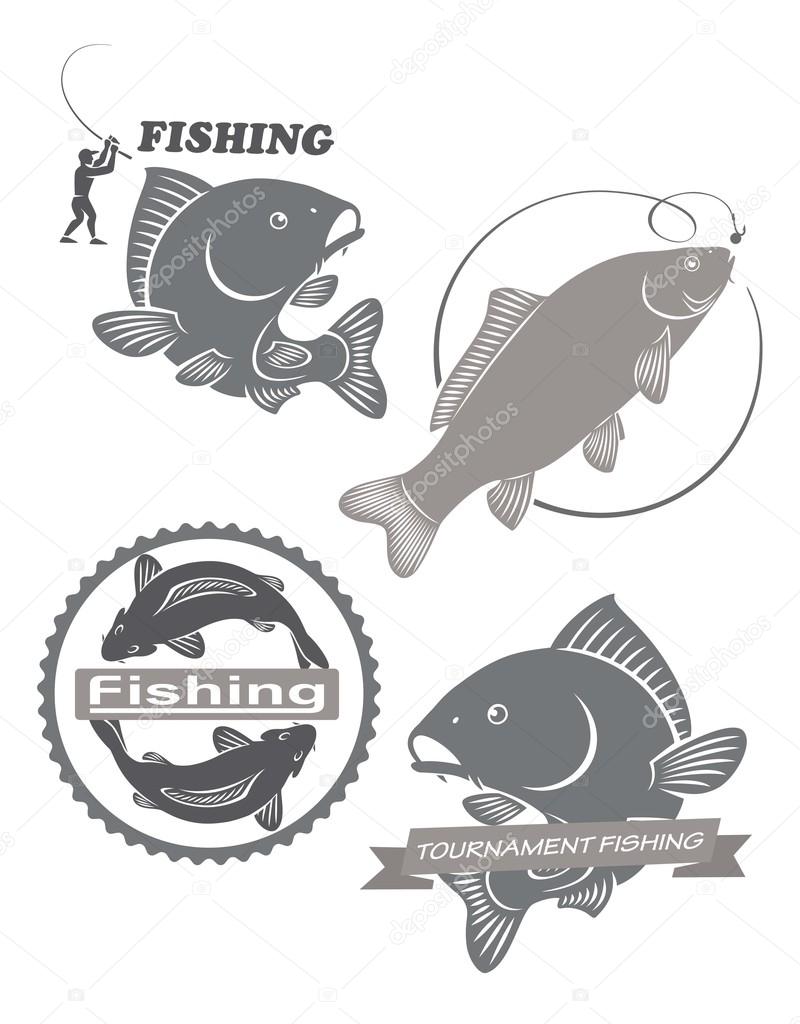 Emblems of carp fish