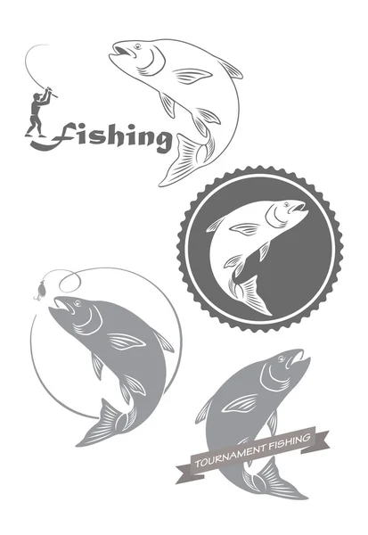 Pesca ícones asp —  Vetores de Stock