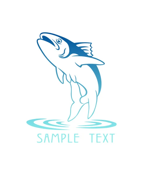 Logotipo atum peixe — Vetor de Stock