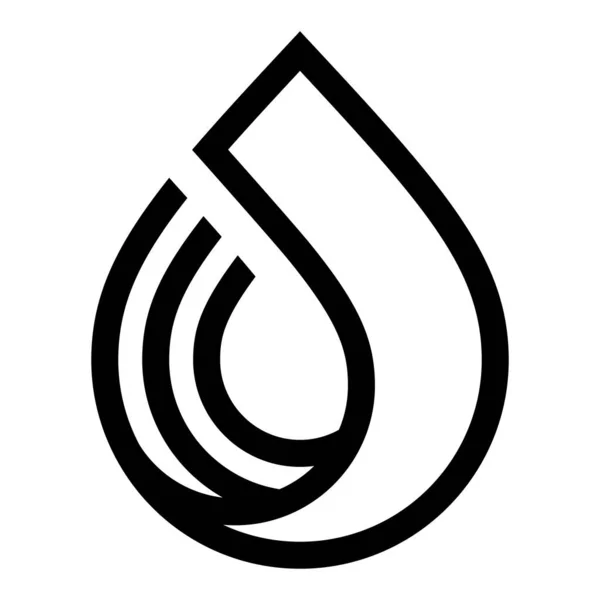 Símbolo de gota de agua, signo negro para logotipo — Vector de stock