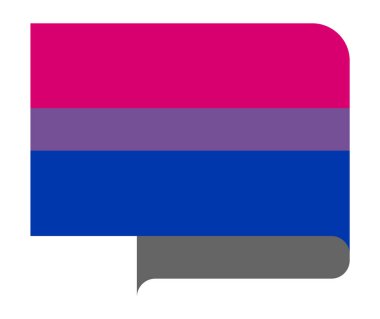 Biseksüel gurur bayrağı, vektör çizimi