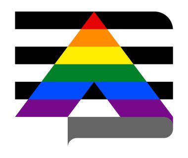 Heteroseksüel Ally Flag, vektör illüstrasyonu