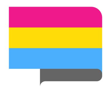 Panseksüellik gurur bayrağı, vektör illüstrasyonu