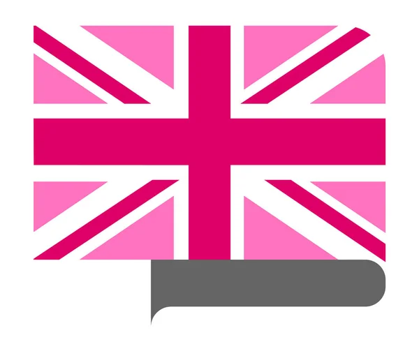 Flaga Pink Jack Flaga Społeczności Lgbt Wielkiej Brytanii Ilustracja Wektora — Wektor stockowy