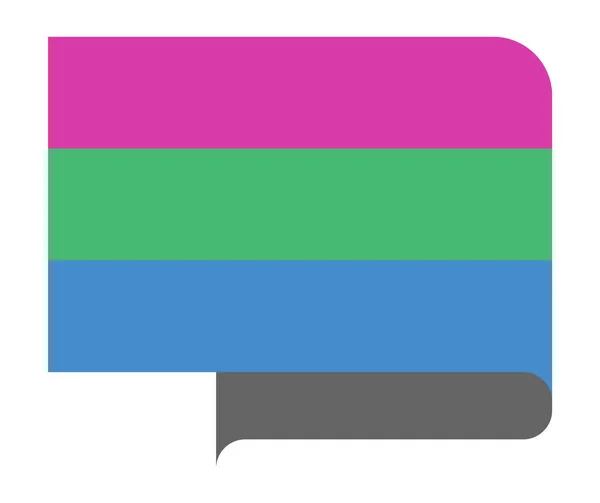 Vlajka Polysexuální Hrdosti Vektorová Ilustrace — Stockový vektor