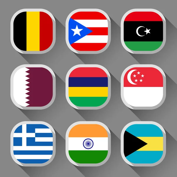 Flaggor i världen — Stock vektor