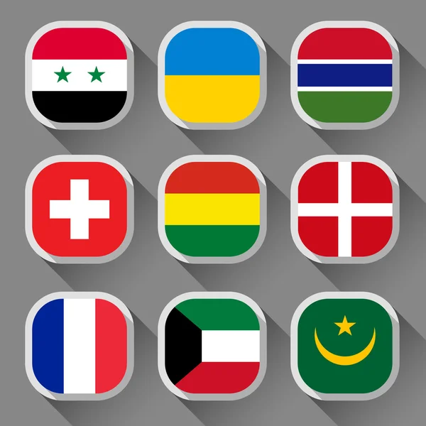 Vlajky celého světa — Stockový vektor