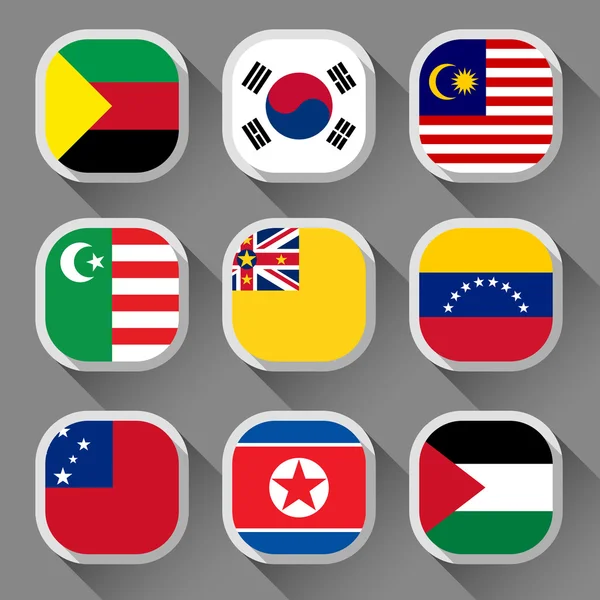 Flagi świata — Wektor stockowy