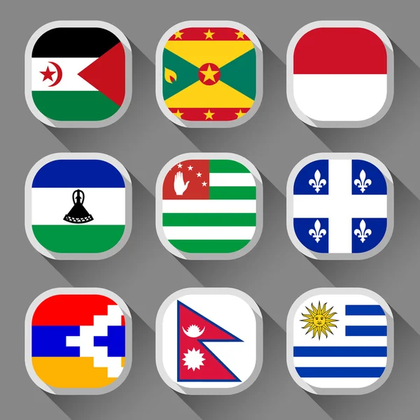 Bandiere del mondo — Vettoriale Stock
