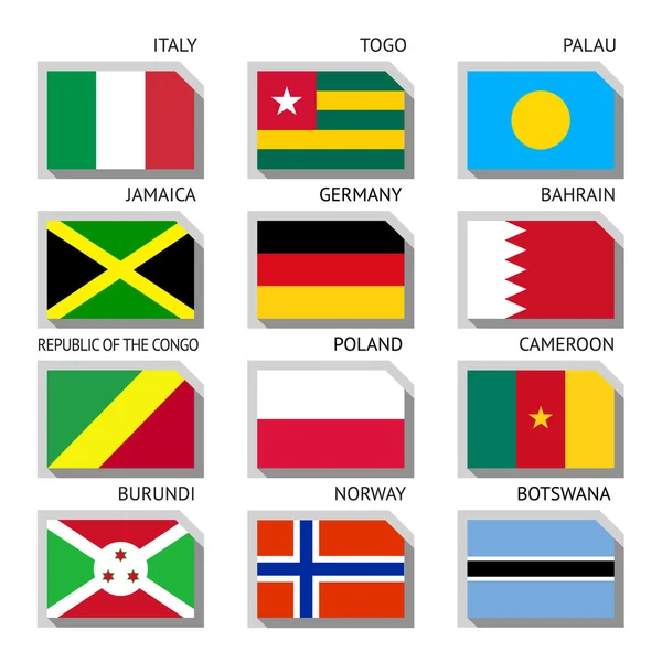 Flags of the world — Stock Vector