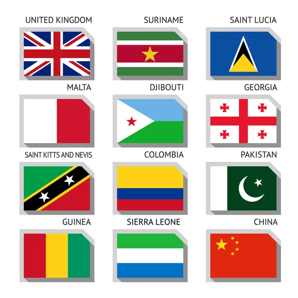 Flags of the world — Stock Vector