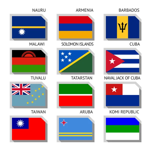 Flags of the world — Stock Vector