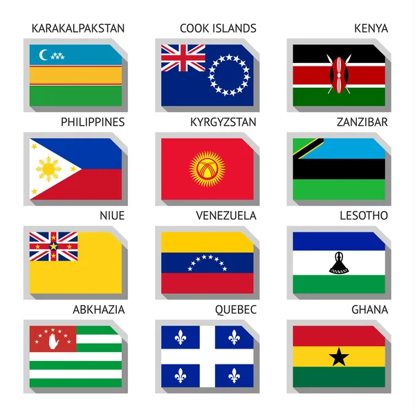 Zászló a világon — Stock Vector