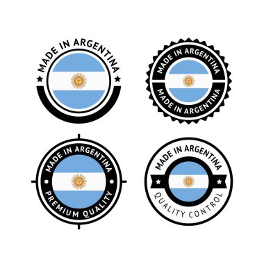 Arjantin Cumhuriyeti 'nin ulusal bayrağı, düz vektör simgeleri belirleyin