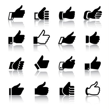 Gibi yansıma ile Icons set