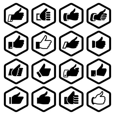 Yansıma, yuvarlak hexagon simgelerle ayarla